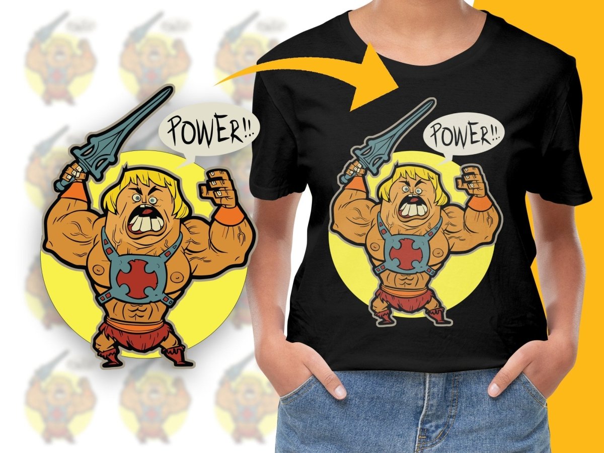 Epic Cartoon Warrior Shouting Power PNG File - Teepew