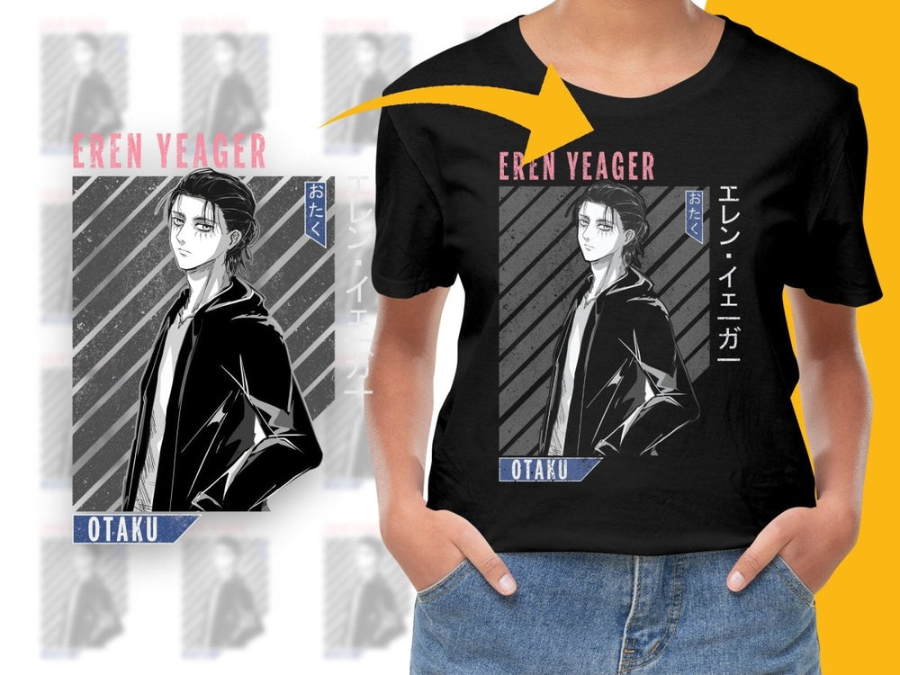 Eren Yeager Anime Character Art PNG Digital Download - Teepew