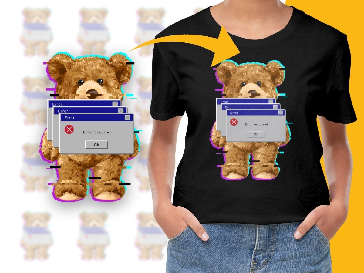 Error Occurred Bear PNG File - Teepew