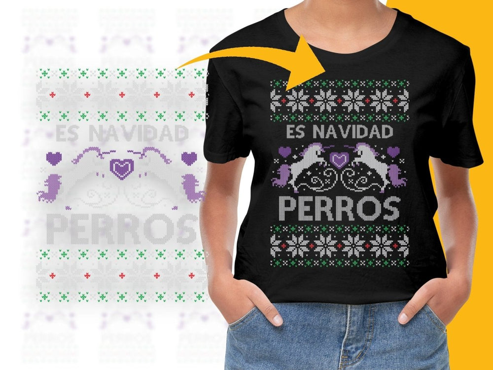 Es Navidad Perros Christmas Unicorn PNG File - Teepew
