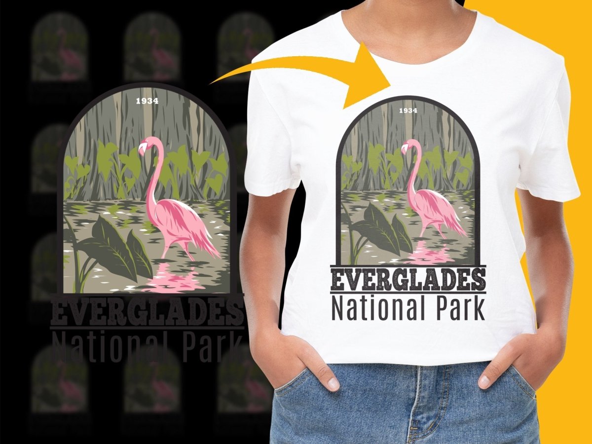 Everglades National Park Flamingo Design PNG File - Teepew