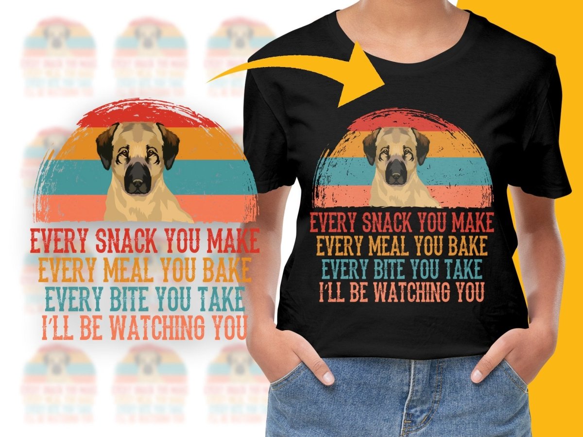 Every Snack You Make Dog Watching Colorful PNG File - Teepew