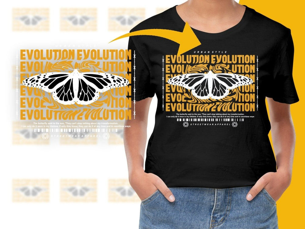 Evolution Butterfly Graphic PNG File - Teepew