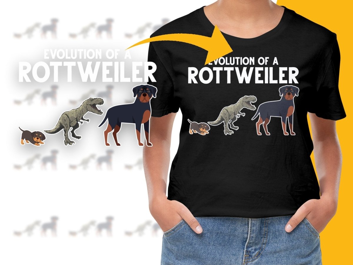 Evolution of a Rottweiler Dinosaur Humor PNG File - Teepew