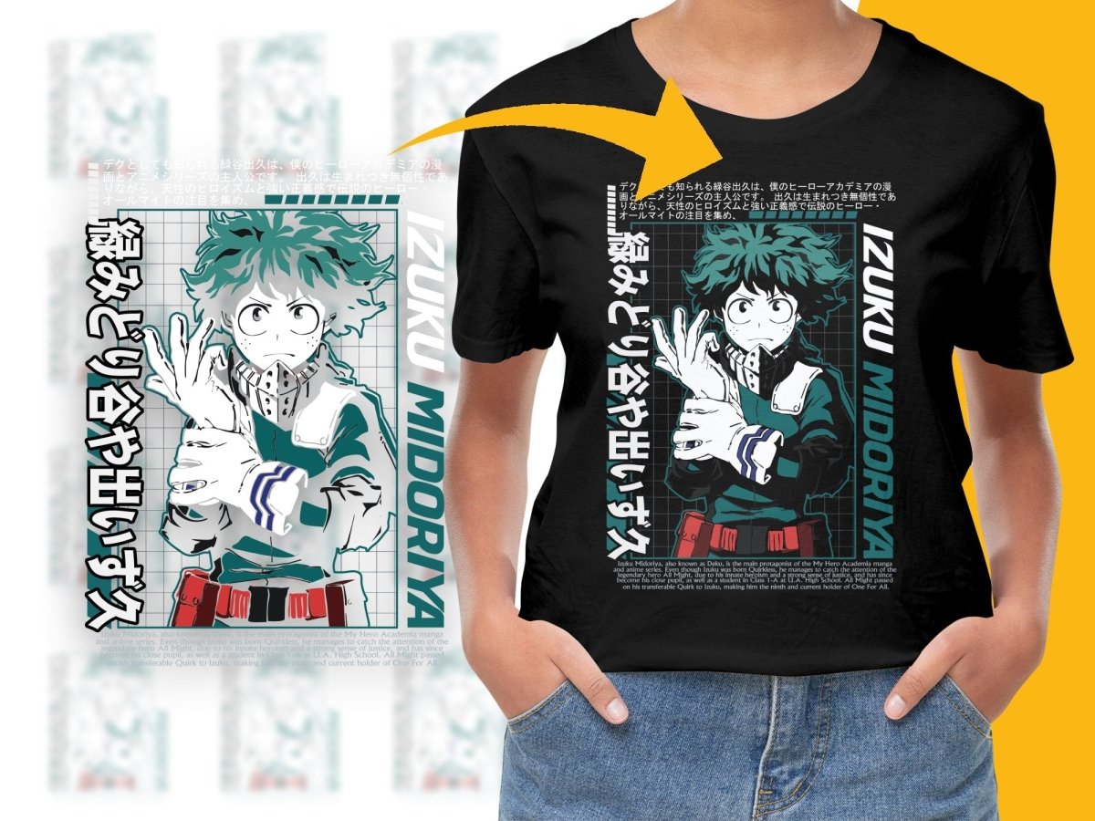 Exciting Midoriya Graphic Design PNG File - Teepew