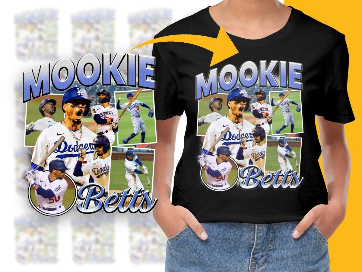 Exciting Mookie Betts Action Bootleg Baseball PNG File - Teepew