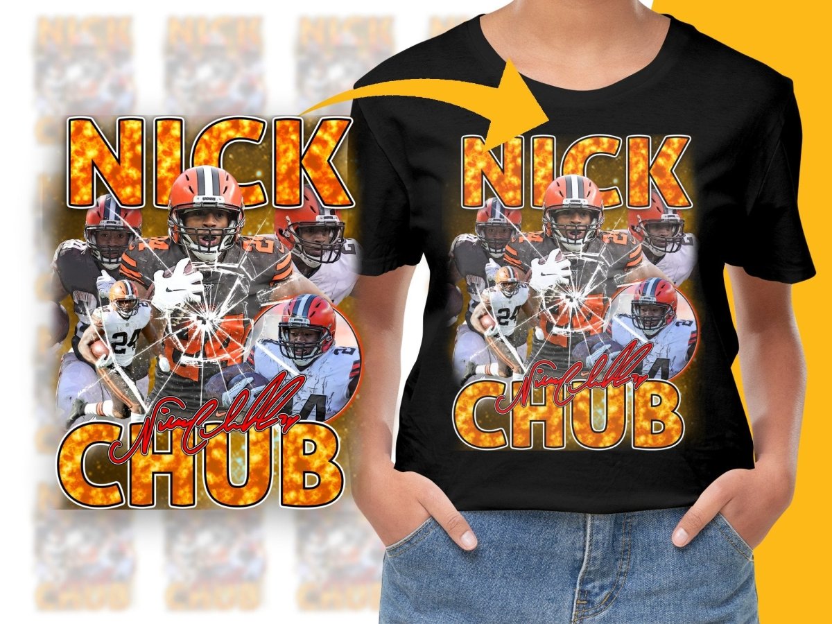 Exciting Nick Chubb Sports Fan PNG File - Teepew