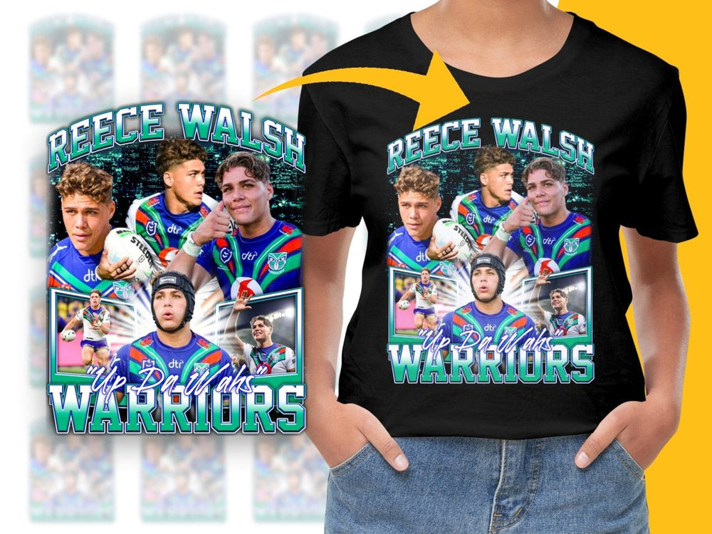 Exciting Reece Walsh Up Da Wahs Warriors Fan PNG File - Teepew