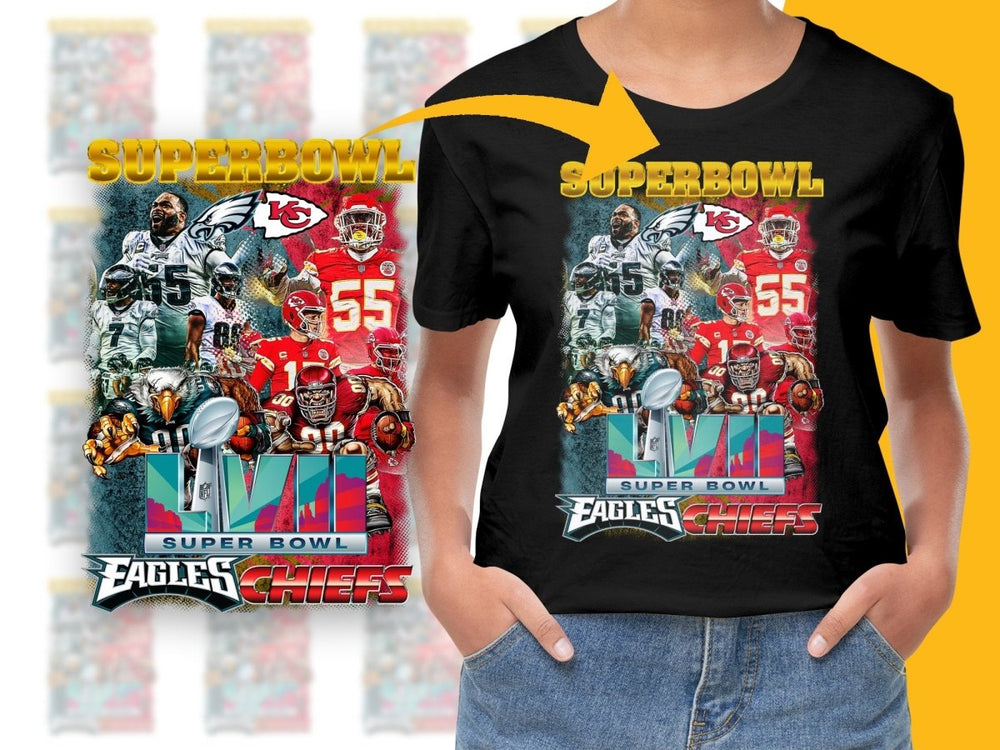 Exciting Super Bowl LVII Eagles vs Chiefs PNG File - Teepew
