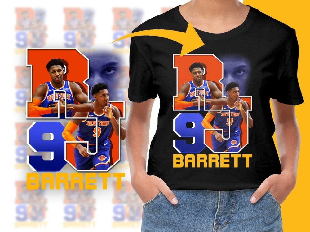 Exclusive RJ Barrett New York Knicks Basketball Player Bootleg PNG File - Teepew