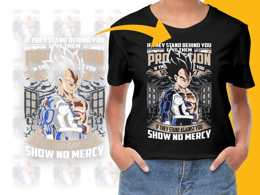 Exclusive Vegeta Show No Mercy Anime PNG File - Teepew