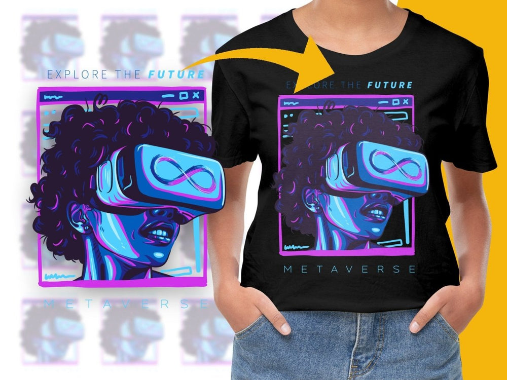 Explore The Future Metaverse VR Art PNG File - Teepew
