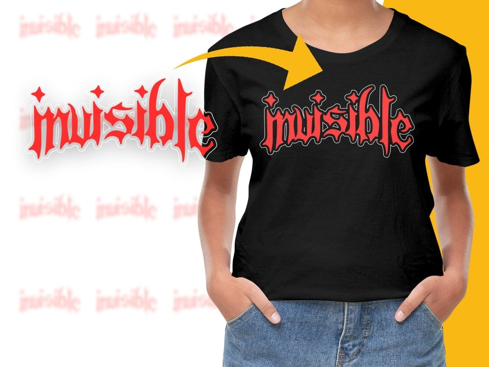 Eye - Catching Invisible Red Text Design PNG File - Teepew