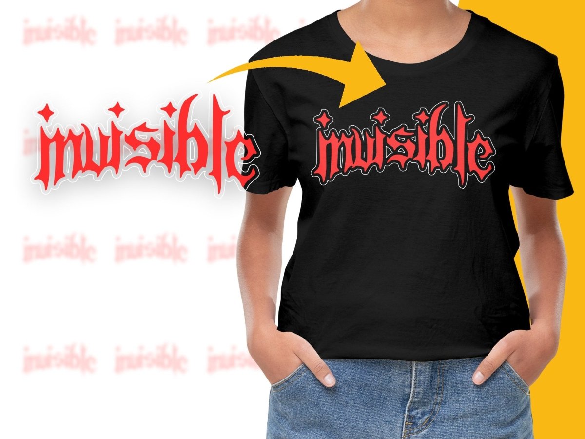 Eye - Catching Invisible Red Text Design PNG File - Teepew