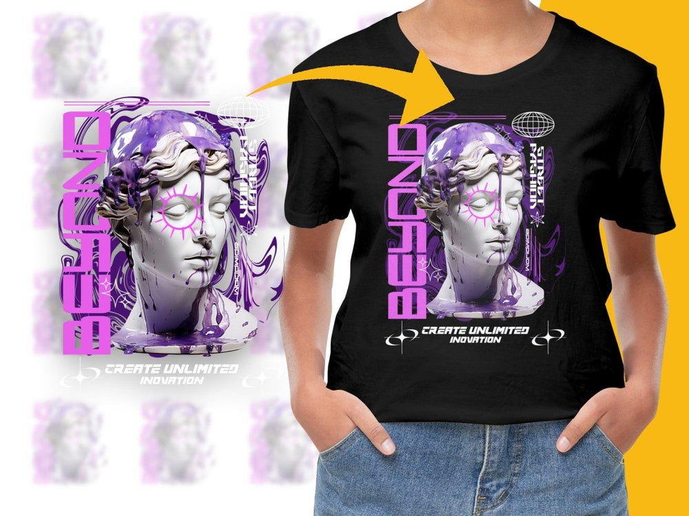 Eye - catching Marble Bust Design Streetwear PNG File - Teepew