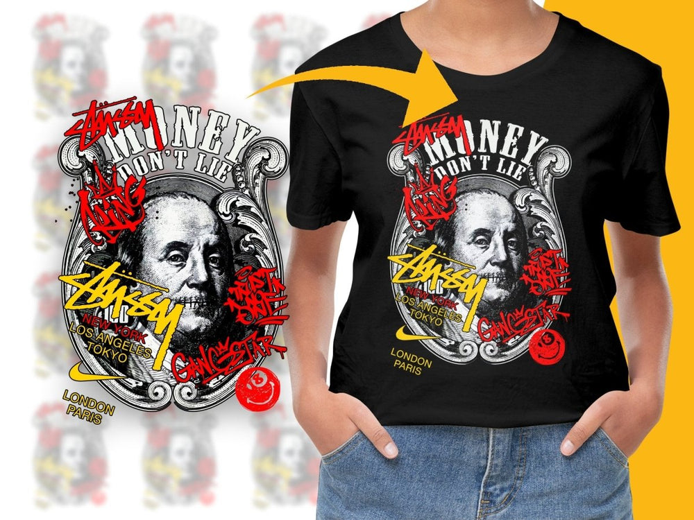 Eye - Catching Money Don't Lie Stussy PNG File - Teepew