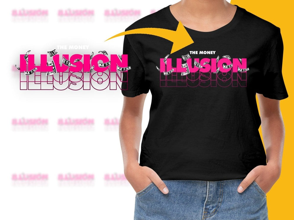 Eye - Catching Pink Illusion Design Trendy PNG File - Teepew