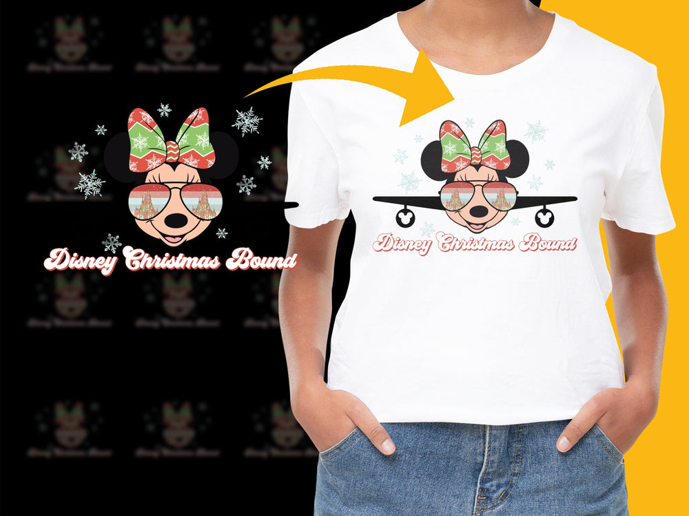 Disney Christmas Bound T-Shirt, Minnie Mouse Holiday Tee, Festive Family Vacation Apparel