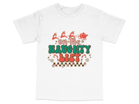 Load image into Gallery viewer, Naughty List Christmas T-Shirt, Funny Holiday Tee, Festive Graphic Print, Unisex Cotton Shirt