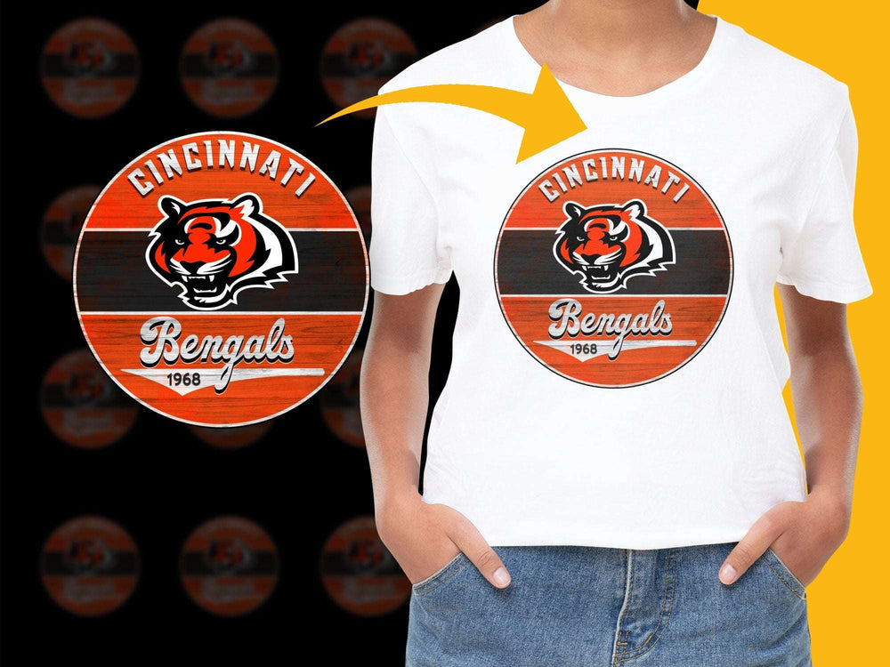 Cincinnati Bengals 1968 Vintage Logo T-Shirt, Retro Football Fan Tee, Unisex Classic Sports Apparel