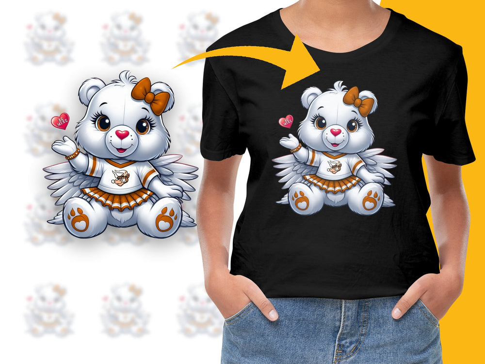 Cute Angel Bear T-Shirt, Kawaii Fantasy Bear Graphic Tee, Unique Cartoon Animal Shirt for All Ages