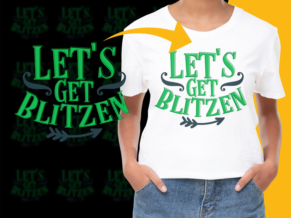 Let's Get Blitzen T-Shirt, Fun Christmas Holiday Graphic Tee, Unisex Festive Apparel