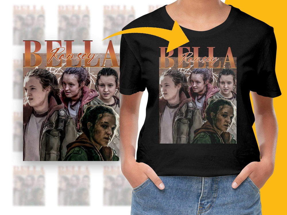 Bella Ramsey Inspired Graphic Tee, Last of Us Ellie Fan Art T-Shirt, Unique TV Show Apparel, Gift for Gamers
