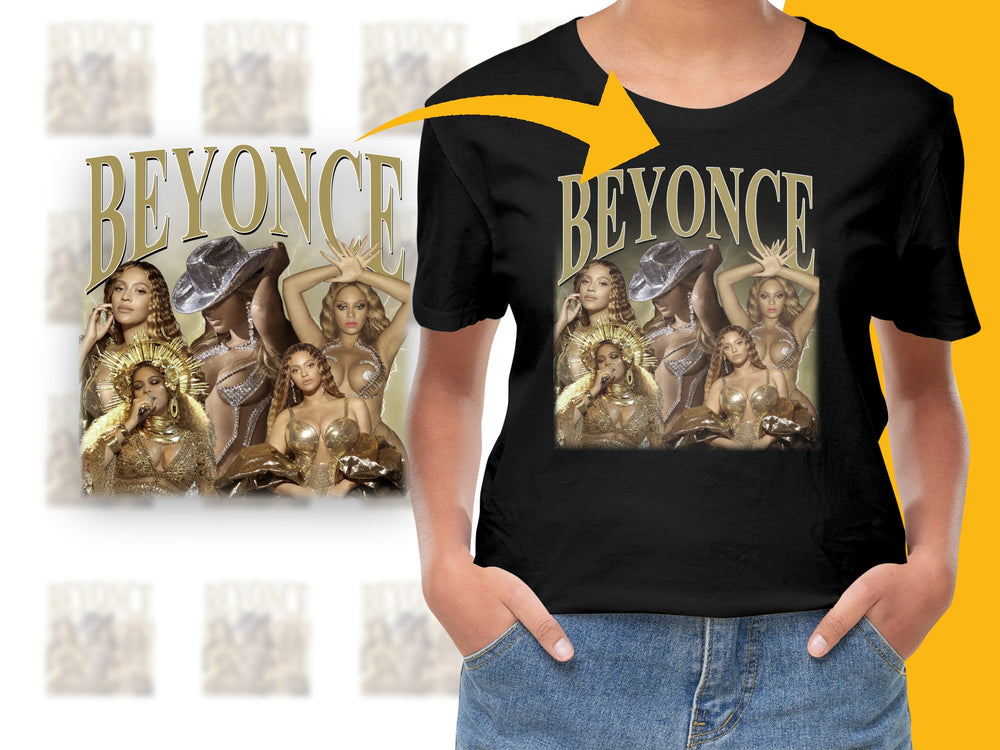 Beyonce Graphic T-Shirt, Iconic Album Cover Art Tee, Unisex Black Pop Music Fan Merchandise