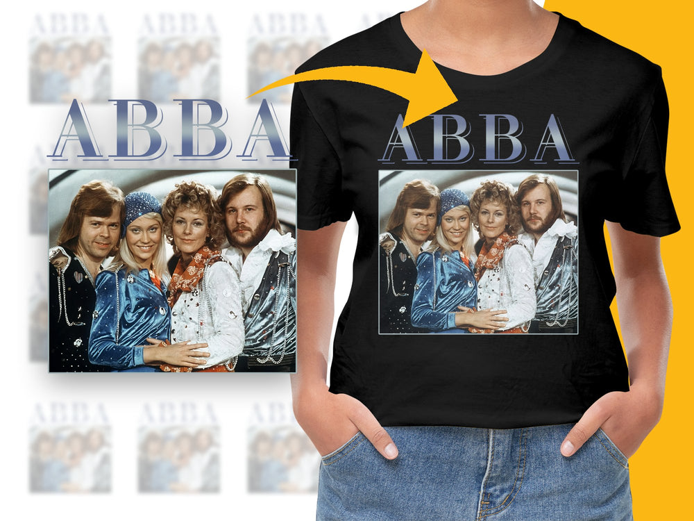 Vintage ABBA Band T-Shirt, Retro 70s Pop Group Graphic Tee, Music Fan Gift Idea, Unisex Classic Rock Shirt