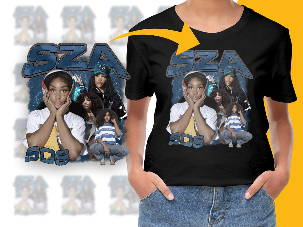 Graphic T-Shirt with Multiple Artist Poses, Stylish Music Fan Apparel, Casual Wear
