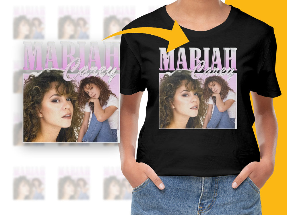 Mariah Carey Vintage T-Shirt, 90s Pop Icon Graphic Tee, Retro Music Fan Apparel, Classic Album Cover Design, Collector Gift