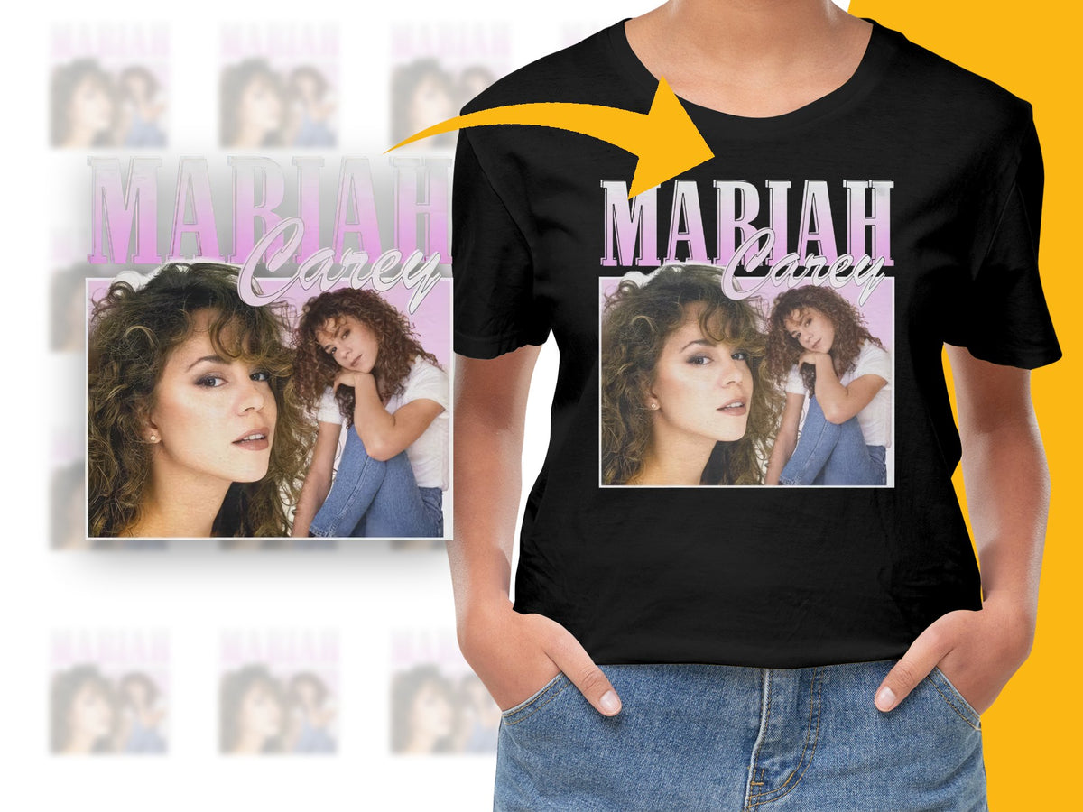 Mariah Carey Vintage T-Shirt, 90s Pop Icon Graphic Tee, Retro Music Fan Apparel, Classic Album Cover Design, Collector Gift