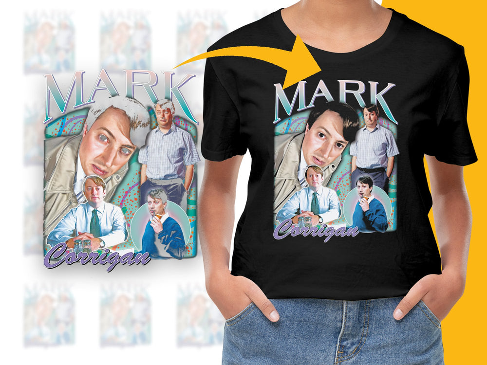 Mark Corrigan Peep Show Inspired Graphic T-Shirt, Vintage Style TV Show Tee, Unique Fan Art Apparel