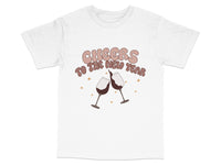 Load image into Gallery viewer, Cheers to the New Year T-Shirt, Cute Holiday Toast Graphic Tee, Unisex Party Celebration Shirt
