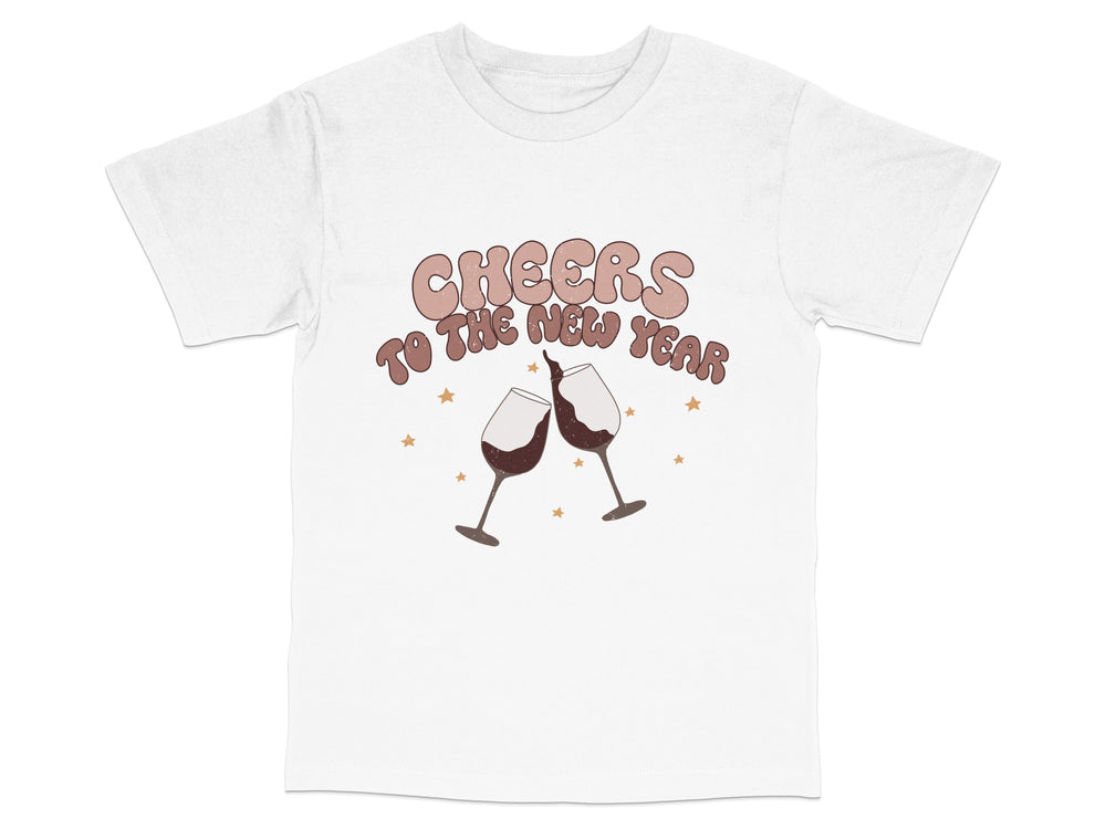Cheers to the New Year T-Shirt, Cute Holiday Toast Graphic Tee, Unisex Party Celebration Shirt