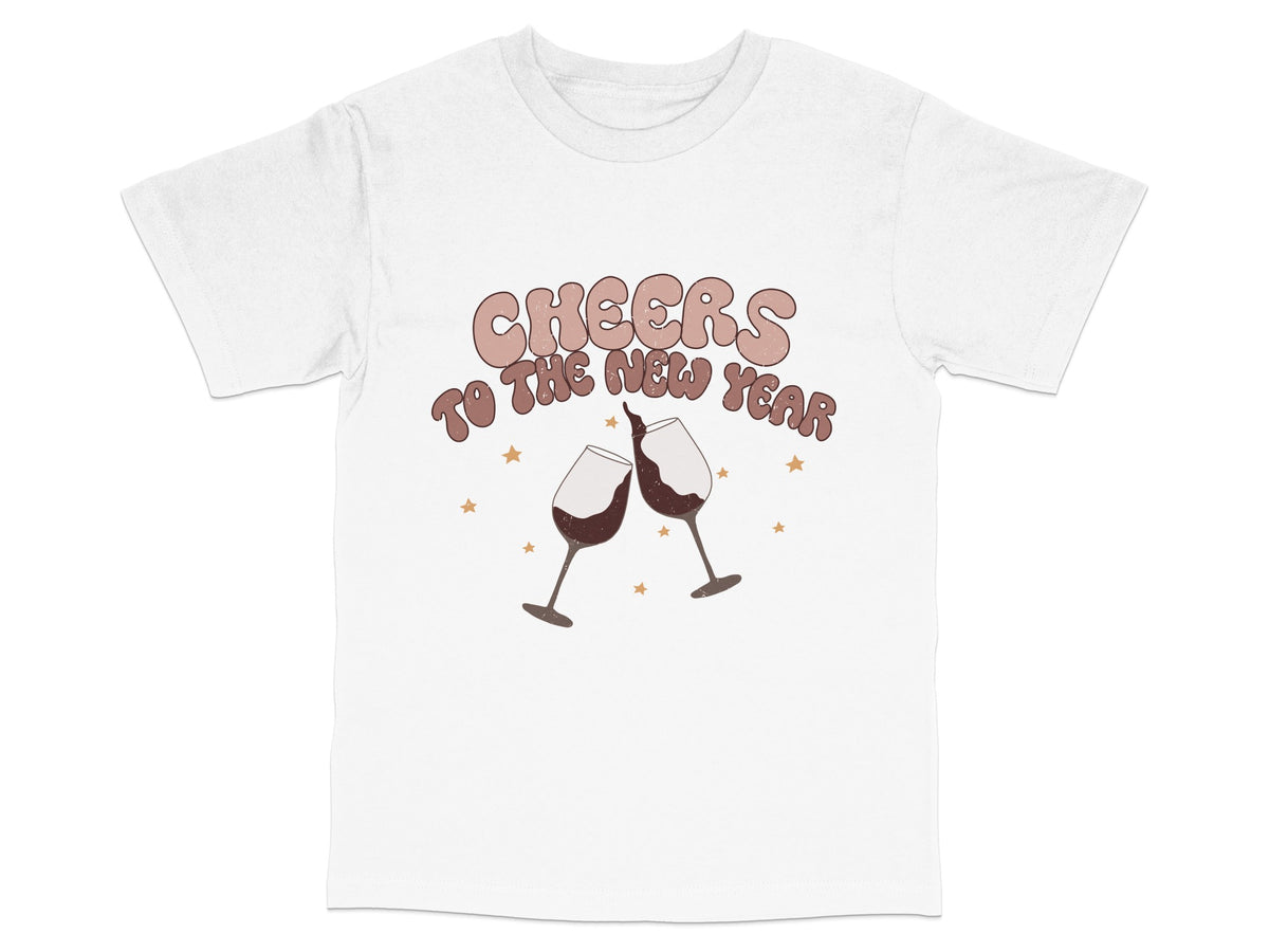 Cheers to the New Year T-Shirt, Cute Holiday Toast Graphic Tee, Unisex Party Celebration Shirt