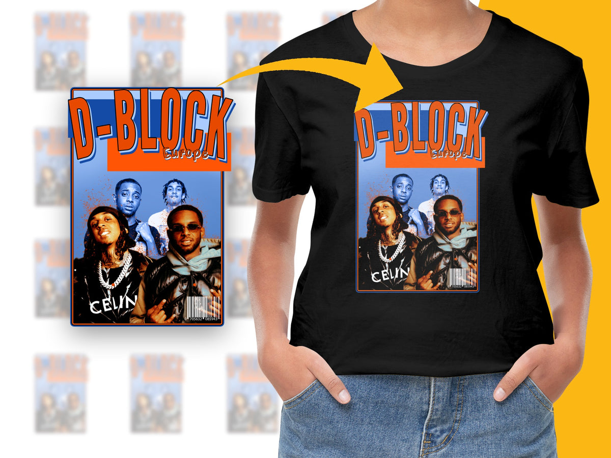 Vintage D-Block Band T-Shirt, 90s Hip-Hop Tee, Streetwear Fashion, Urban Music Apparel, Collector's Item, Unisex Black Shirt.