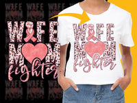 Load image into Gallery viewer, Breast Cancer Awareness T-Shirt, Pink Ribbon Wife Fighter Heart Design, Supportive Cancer Survivor Gift