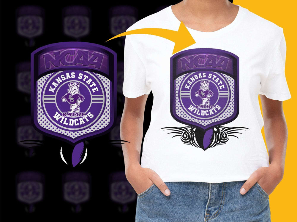 Kansas State Wildcats NCAA Logo Purple T-Shirt, Unisex Graphic Tee, College Sports Apparel