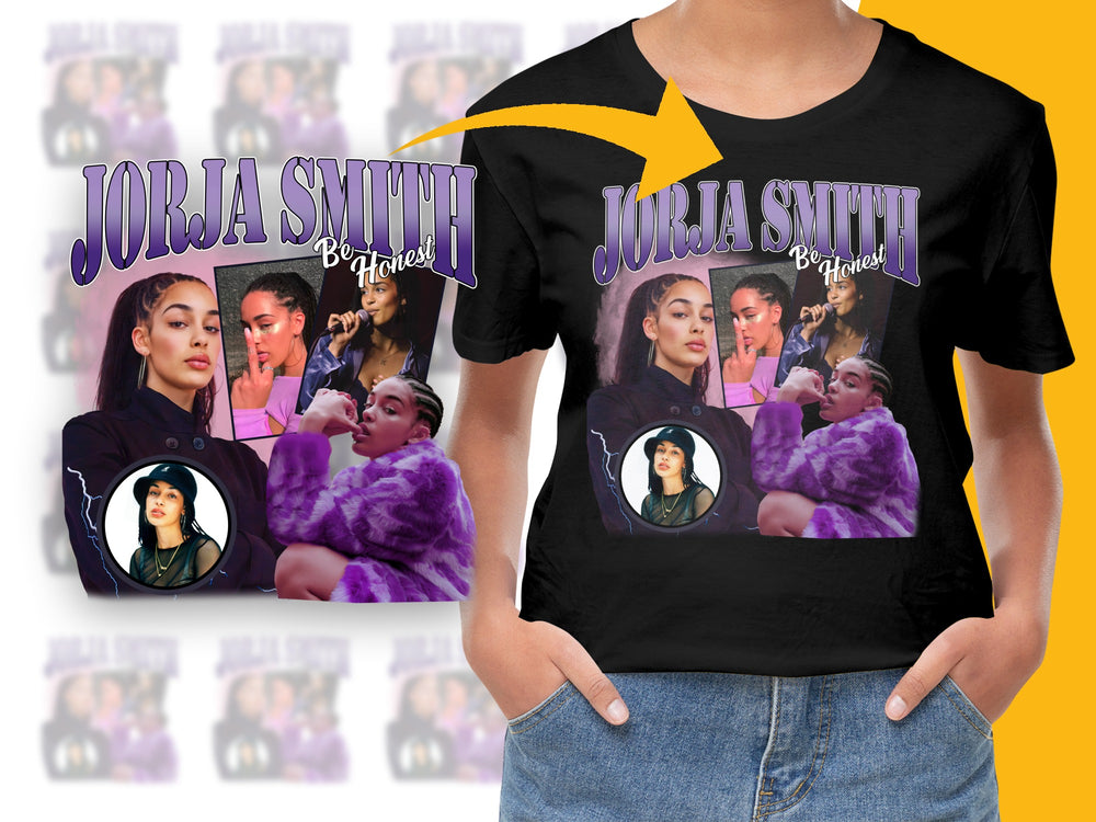 Jorja Smith Be Honest Graphic Tee, Vintage Pop Art Style T-Shirt, Trendy Music Artist Shirt