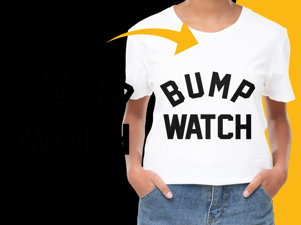 Bump Watch Maternity T-Shirt, Funny Pregnancy Announcement Tee, Expecting Mom Gift, Comfortable Cotton Top, Stylish Baby Reveal Shirt
