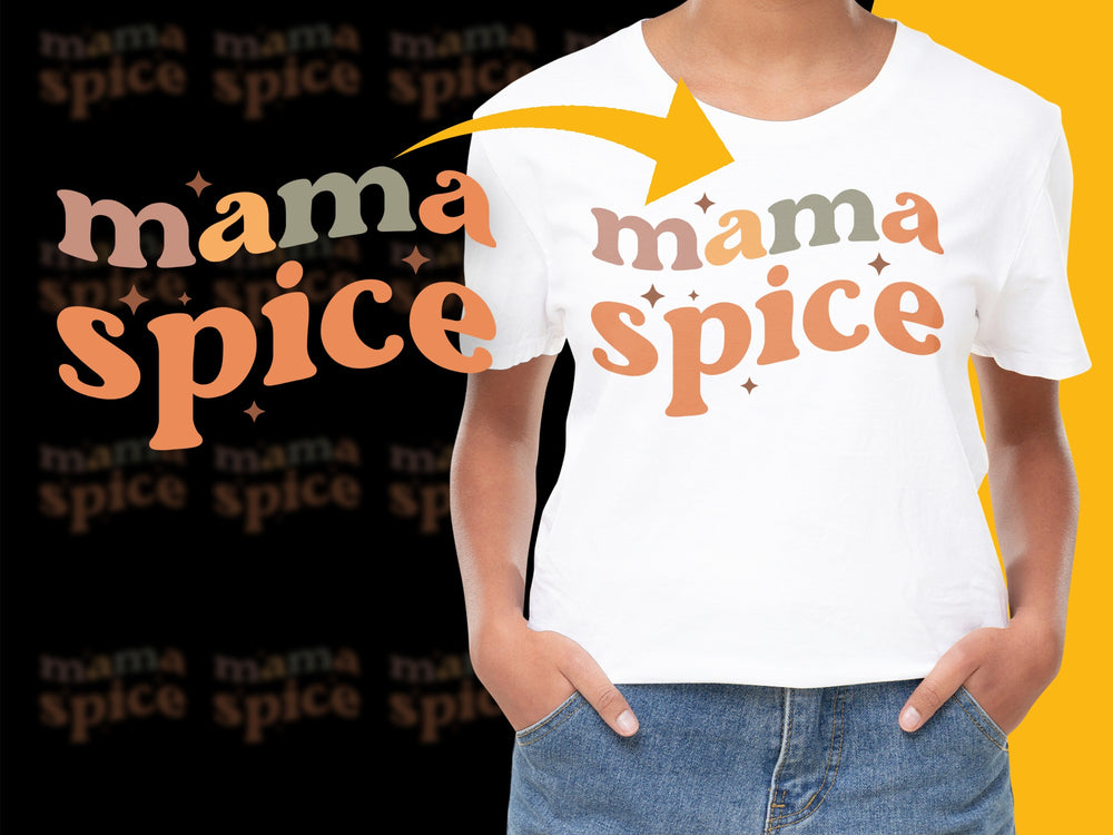 Mama Spice T-Shirt, Gifts for Mom, Family Matching Tee, Trendy Spice Inspired Shirt, Bold Text Casual Top