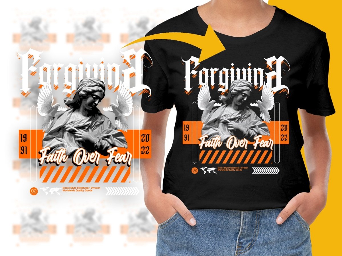 Faith Over Fear Iconic Streetwear Division PNG File - Teepew