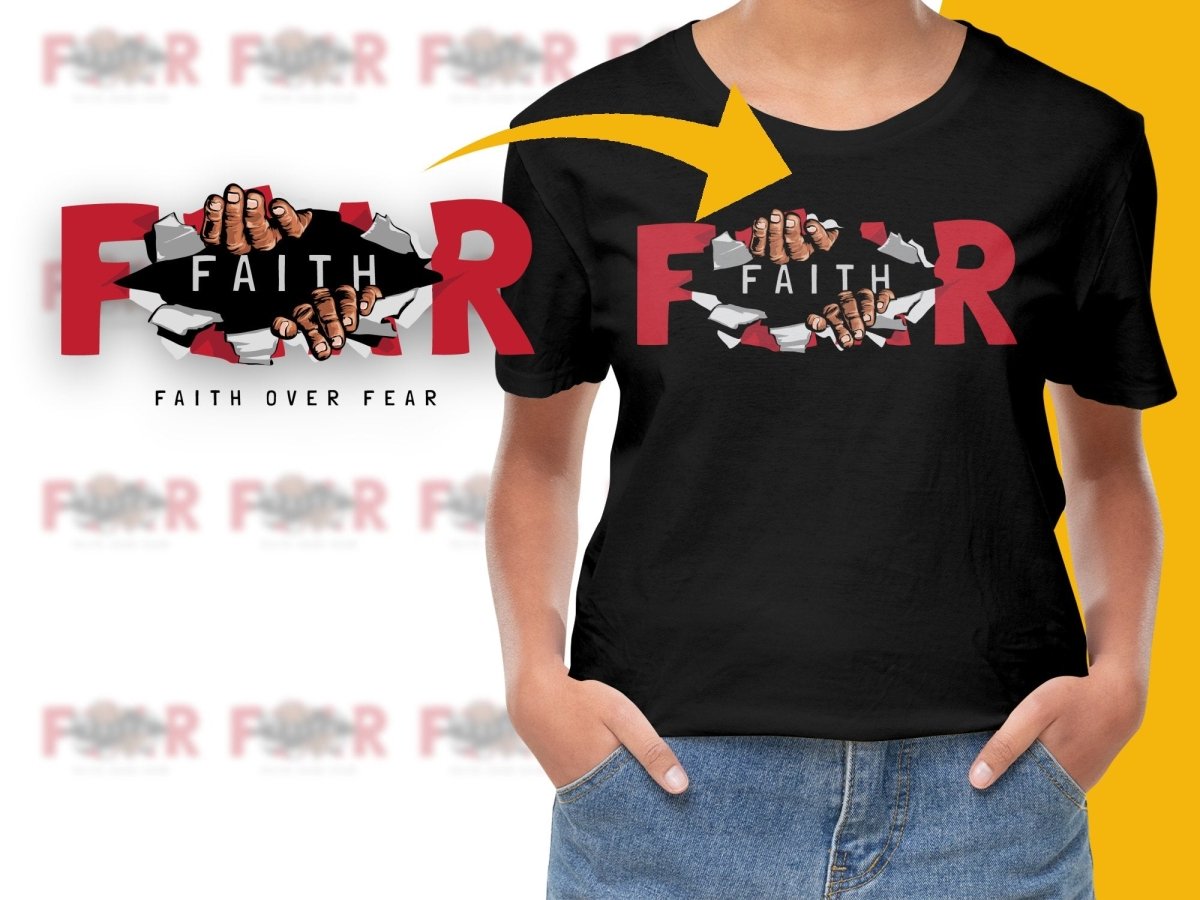 Faith Over Fear Motivational Graphic PNG File - Teepew