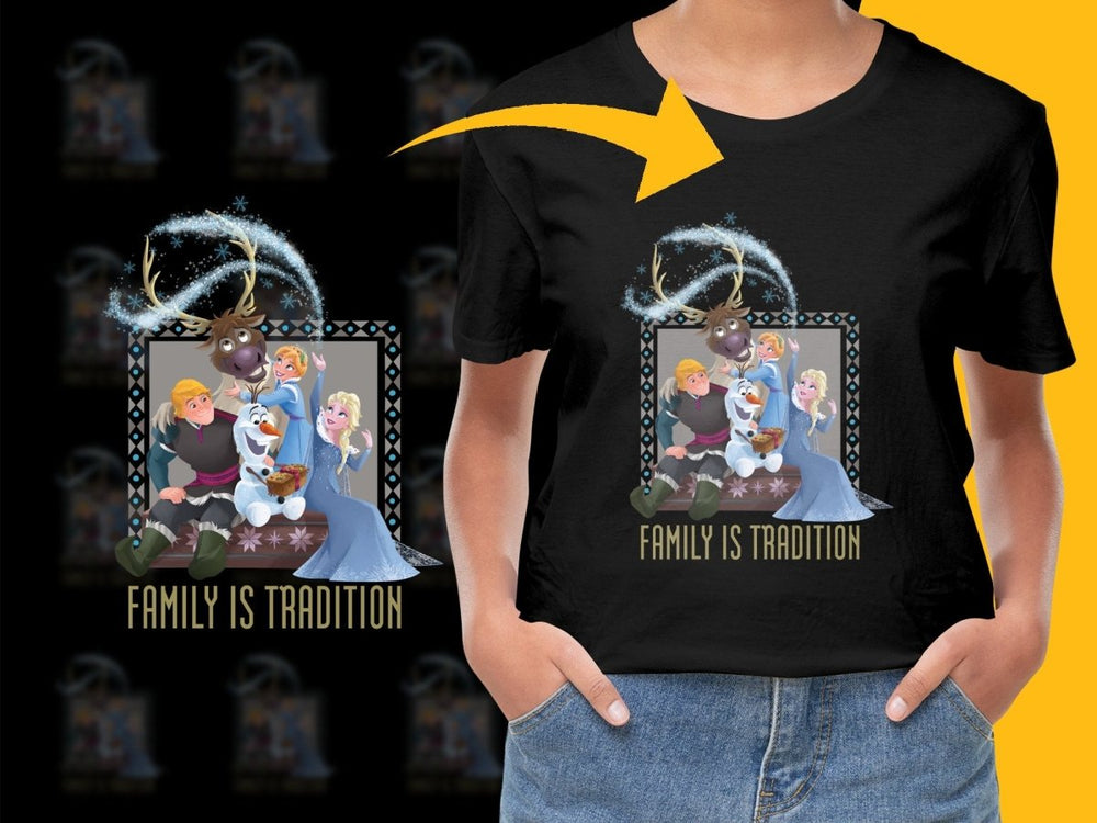 Family is Tradition Frozen Characters Christmas PNG File - Teepew