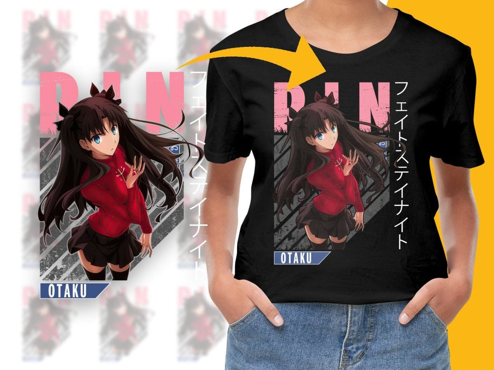 Fate Stay Night Rin Tohsaka Anime Art PNG Digital - Teepew