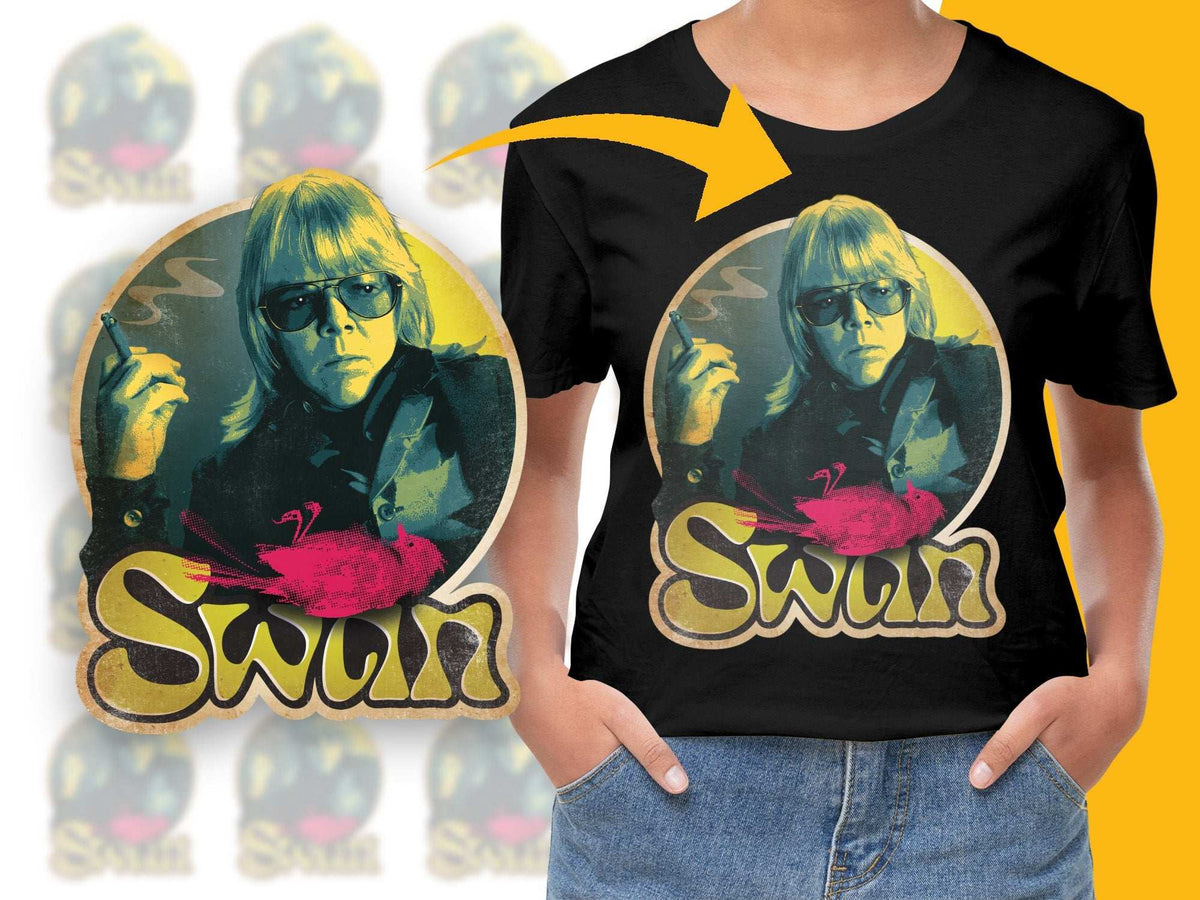 Vintage Swank Graphic Tee, Retro Pop Art Style T-Shirt, Unisex Fashion, Unique Cool Design Tee