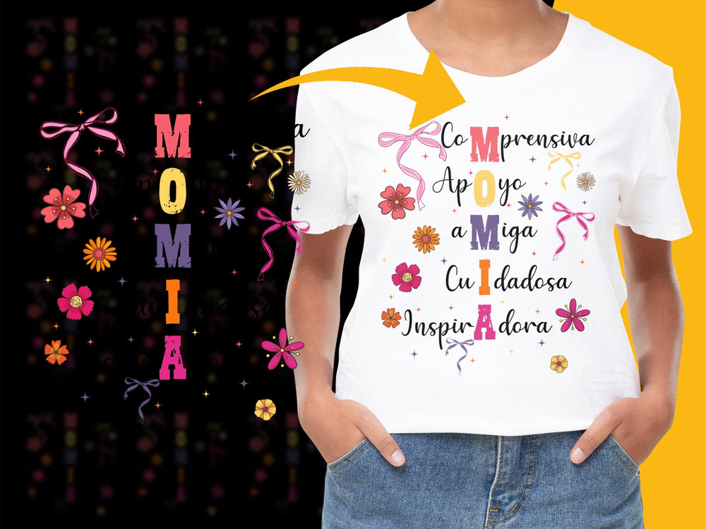 Inspirational Spanish Quote T-Shirt, Floral Design, Women's Fashion, Casual Wear, Vibrant Print Tee