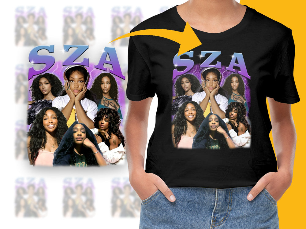 SZA Collage Graphic T-Shirt, Music Fan Tee, Pop Culture Shirt, Gift for Her, Trendy Merch, Concert Apparel