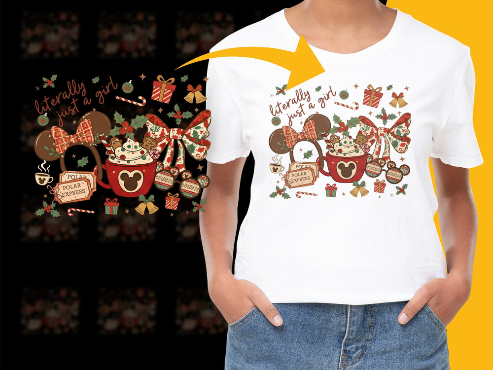 Women's Holiday Graphic Tee, Christmas Coffee Design, Festive Winter Shirt, Cute Xmas Gift Idea